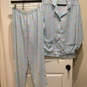 Victoria Secret PJ’s light blue scattered rroses.
